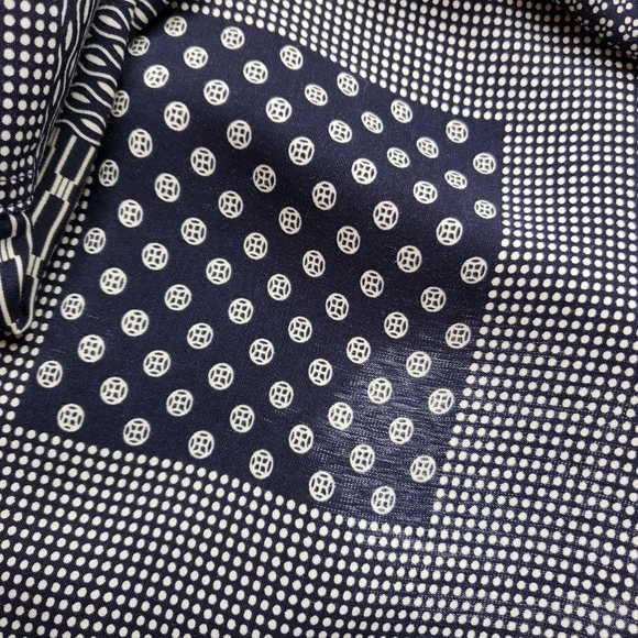 Vintage Mixed Print Covered Buttons 80's Y2K  Grandma Long Sleeve Blouse Size 8 - Picture 9 of 11